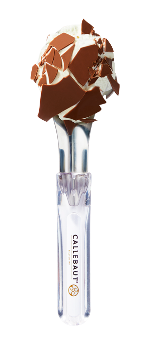 Callebaut Gelato, Real Belgian Chocolate Ice cream spoon milk